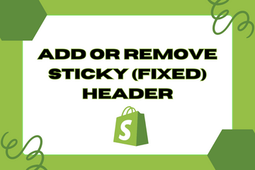 Add or Remove Sticky (Fixed) Header