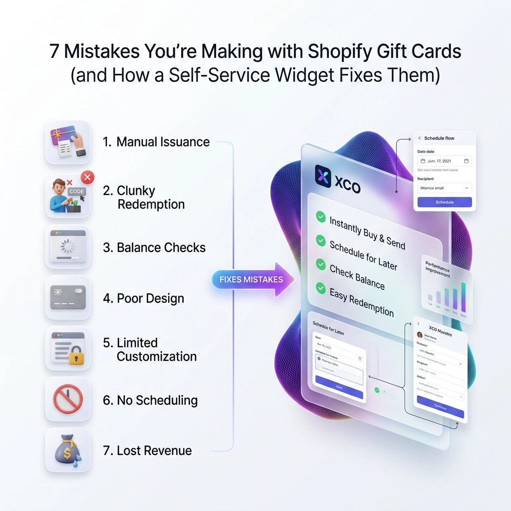 7 Mistakes You’re Making with Shopify Gift Cards (and How a Self-Servi