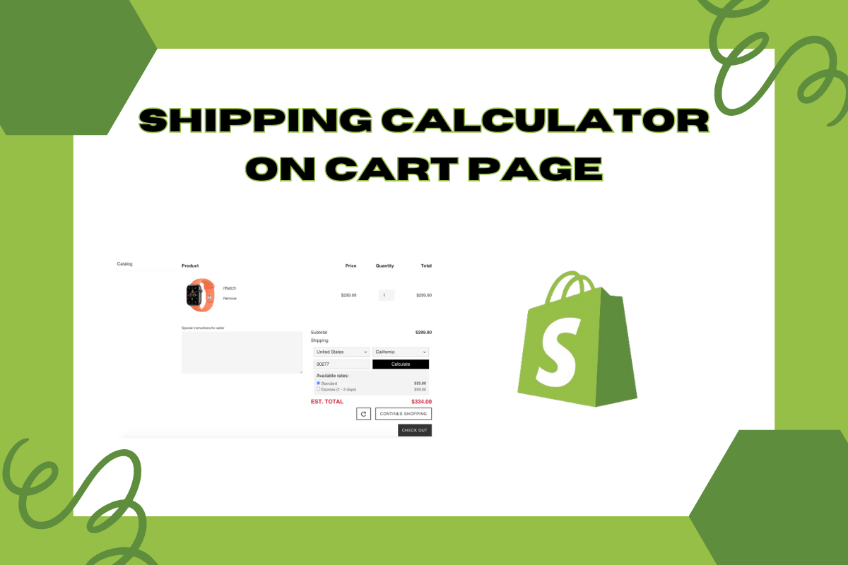 Shipping Calculator On Cart Page