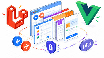Illustration of browser history, Laravel, Vue, and preserved application state