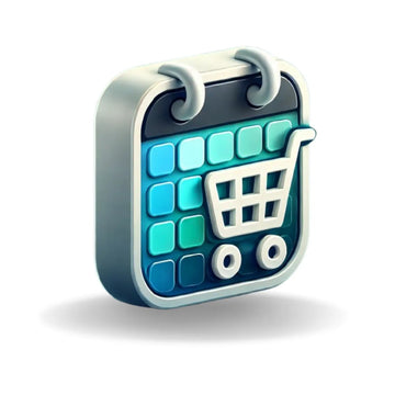 Stylized calendar representation for Shopify e-commerce scheduling
